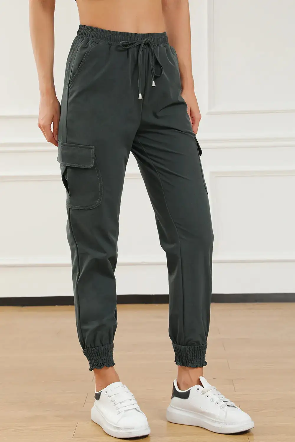 Relaxed High Waist Drawstring Pants