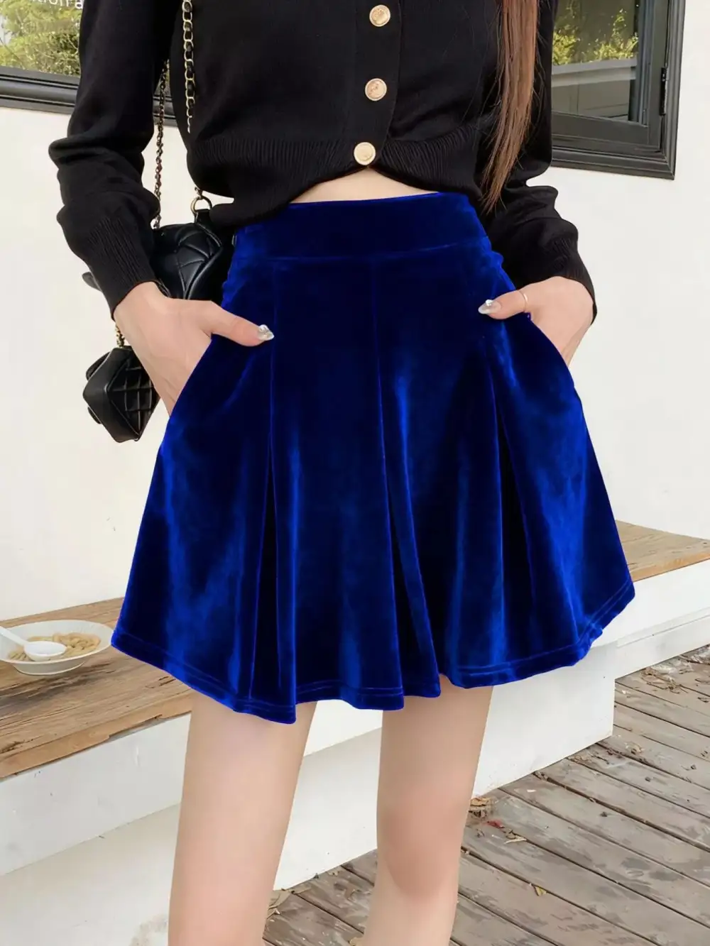 Velvet Mini Skort