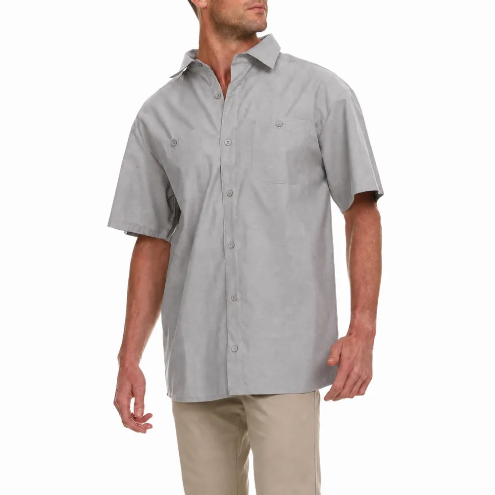 Men's Utility Button-Up Short Sleeve Pocket Shirt