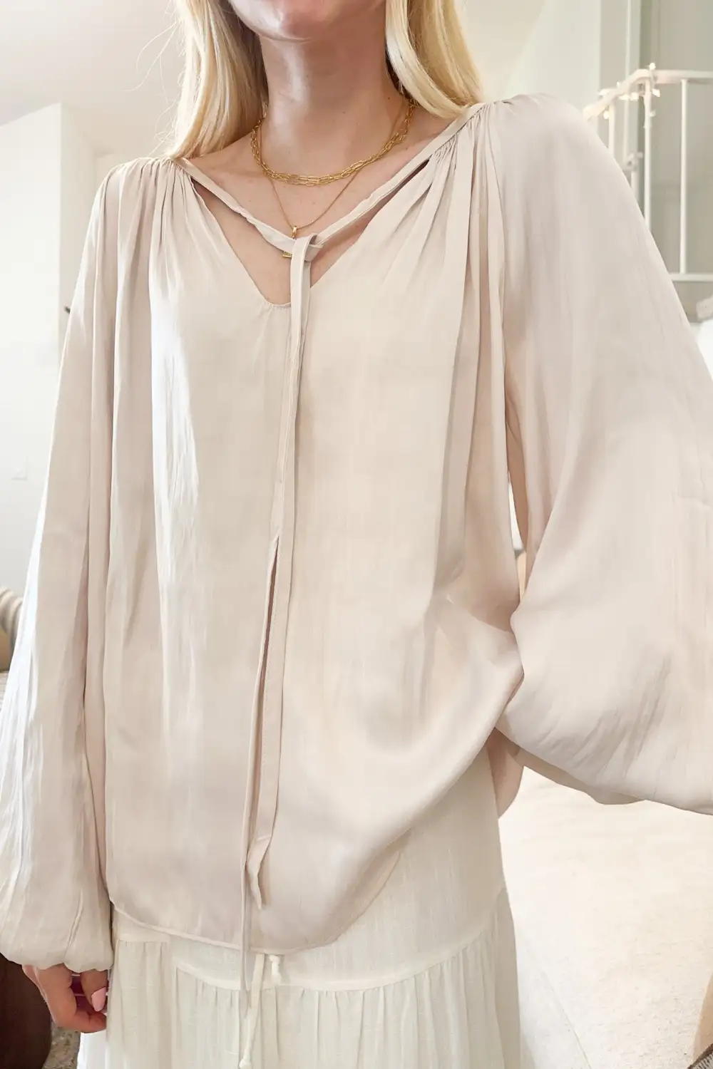 Easy Wear Soft Satin Blouse