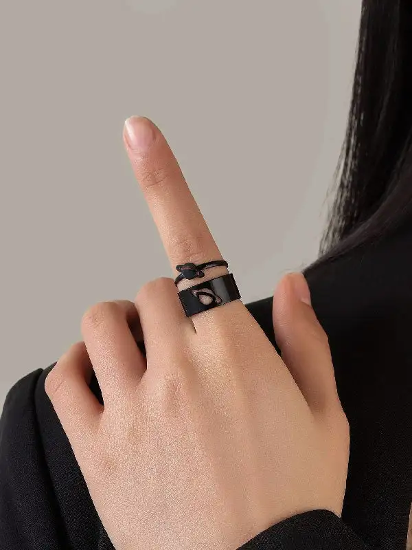 Punk Planet Motif Ring