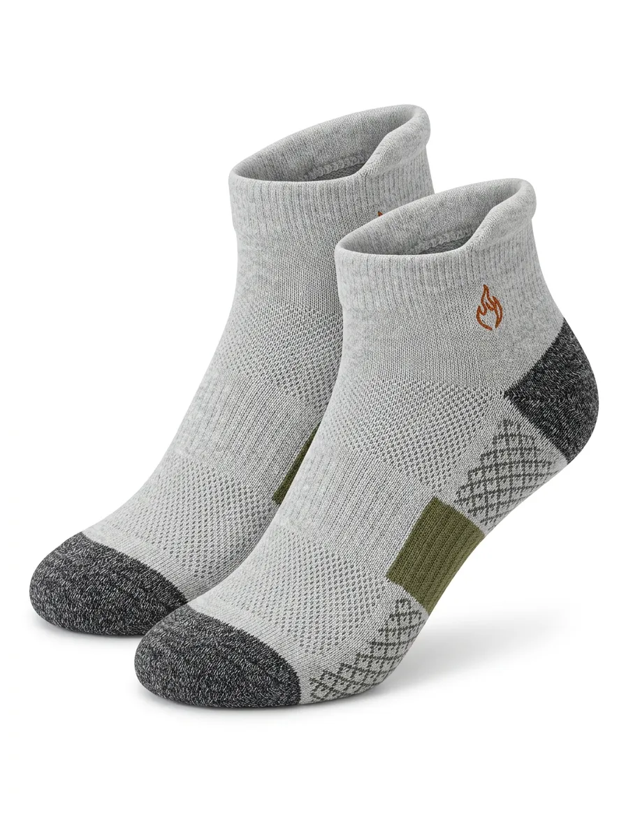 Ankle Socks Featuring Flame Printed Art