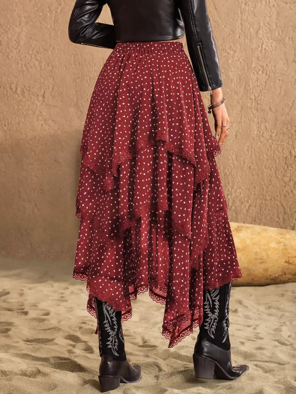 Round Neck Breezy Skirt