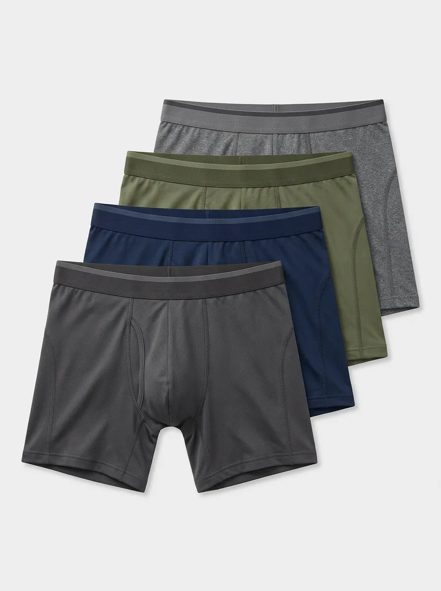 Classic Casual Look Men' Four Pack Boxer Briefs