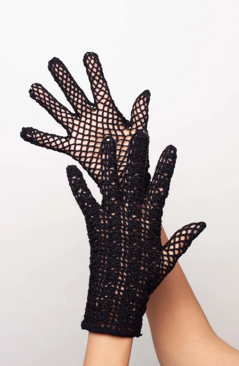 Hand Crochet Merino Wool Gloves