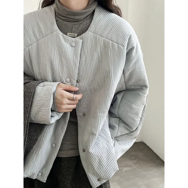 Relaxed Cotton-Blend Casual Outerwear Jacket