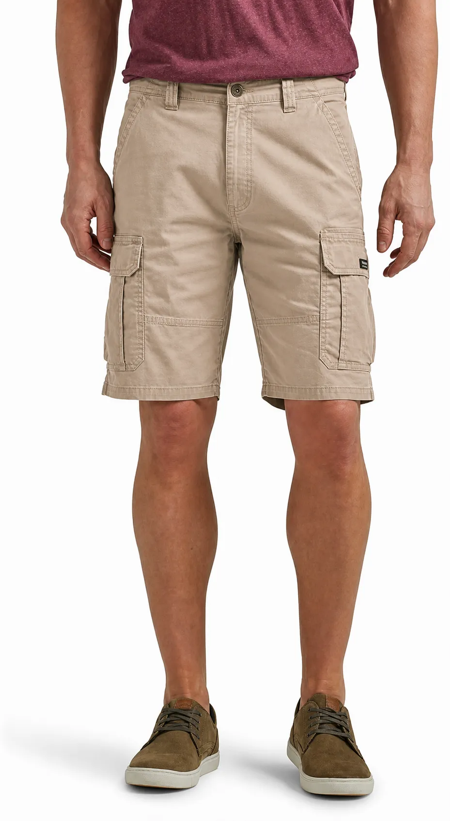 Men's Washed Cotton Twill Cargo Shorts