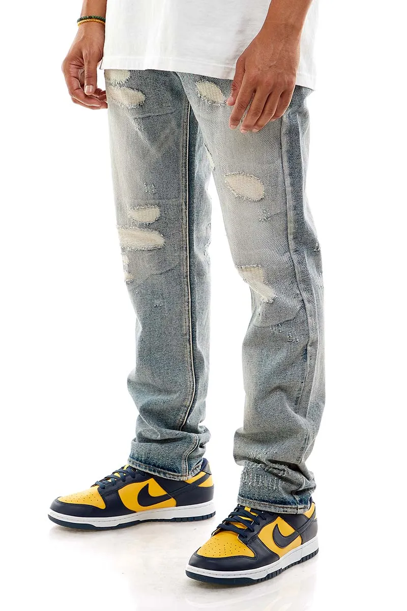 Men's Distressed Stretch Jeans