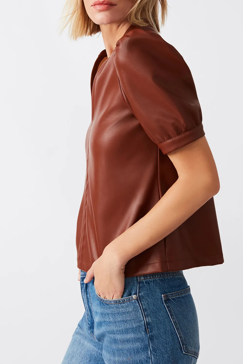 V-NECK TOP BLACK