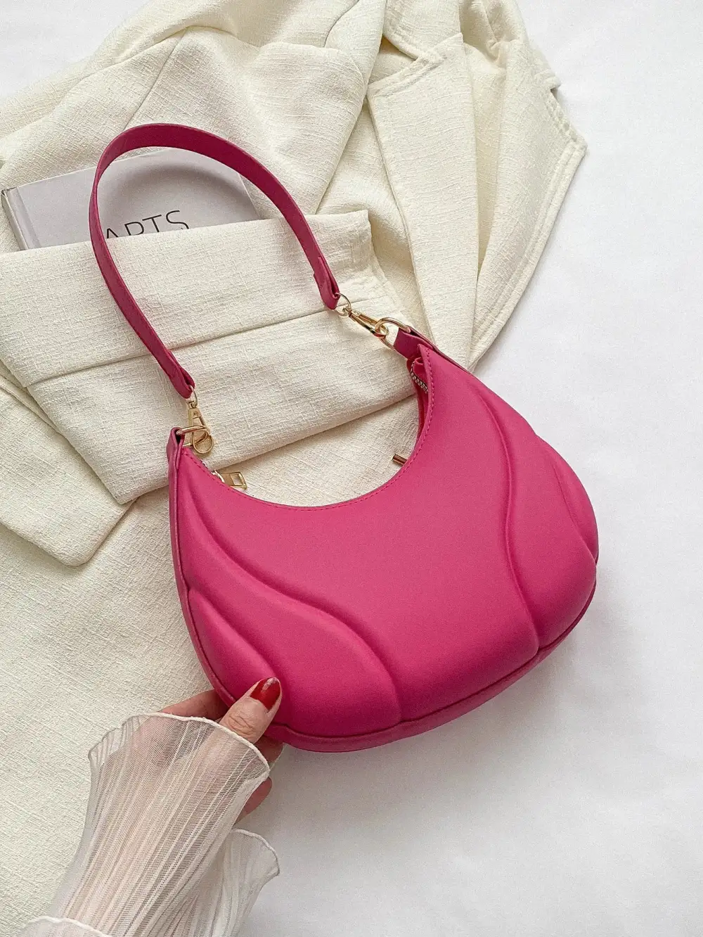 PU Leather Polyurethane Plaid Shoulder Bag