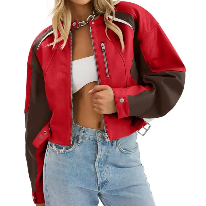 Women’s Faux Leather Bomber Jacket – Bold Style. Modern Edge. Everyday Confidence. 🔥 Limited-Time Offer – 40% OFF!