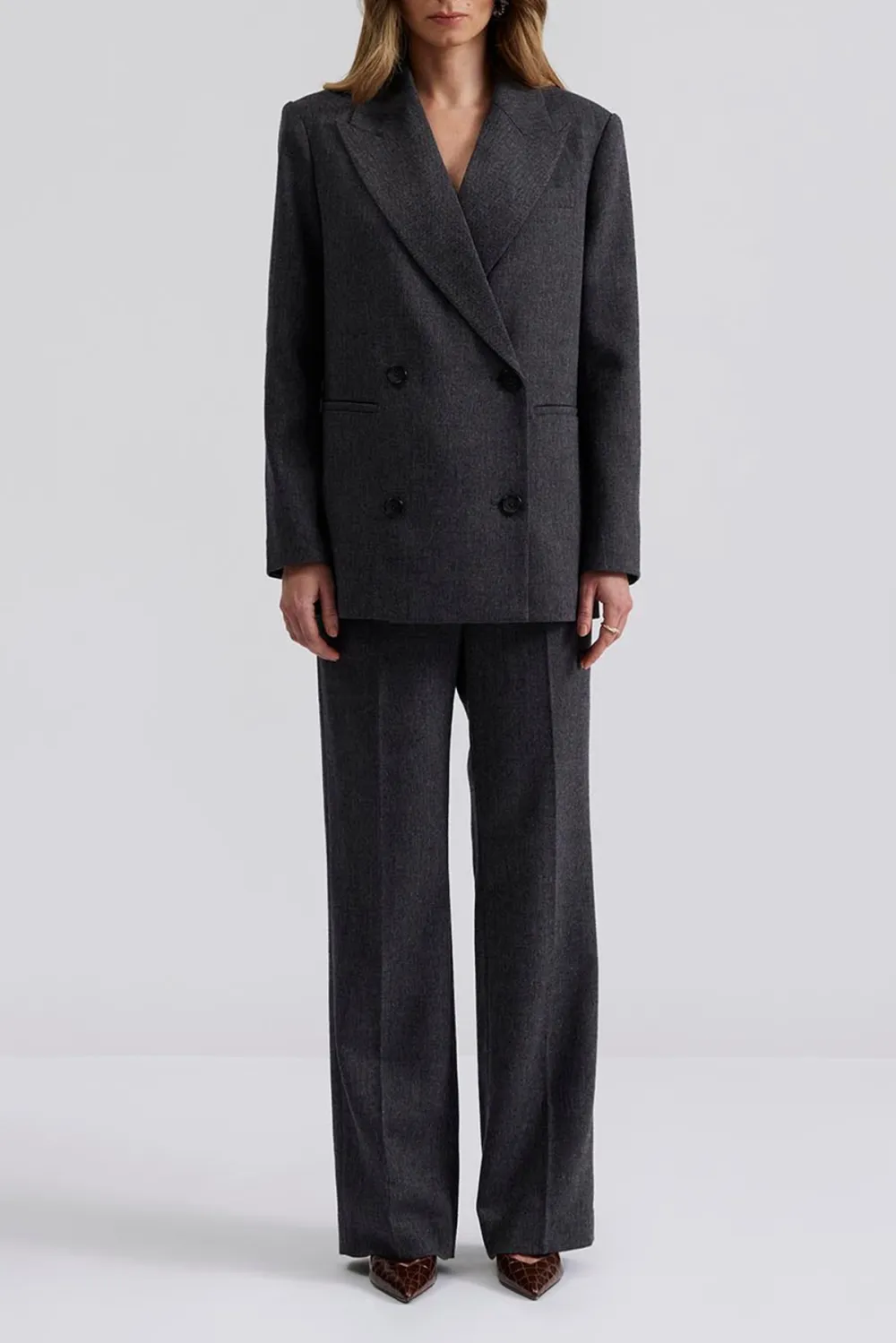 High Rise Straight Leg Trousers