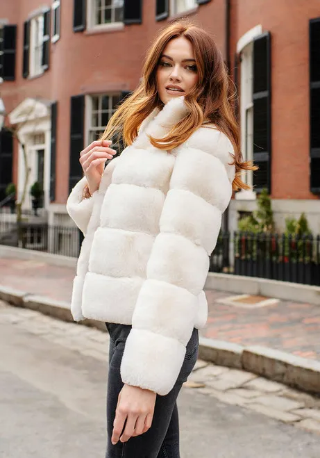 Ivory Faux Fur Posh Jacket