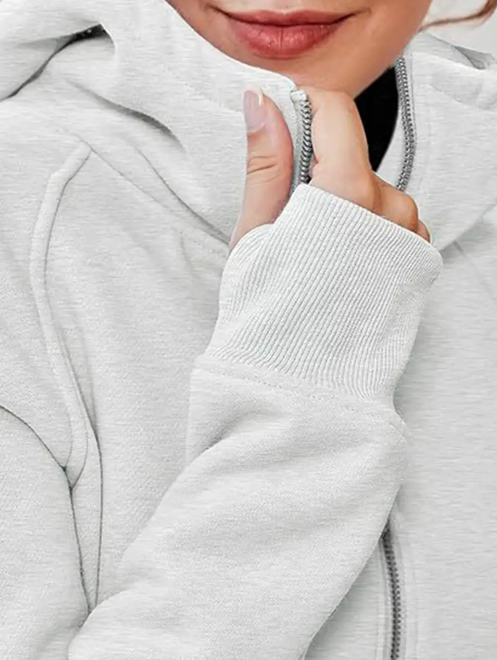 Hooded Short Fleece Sweatshirt Shorts