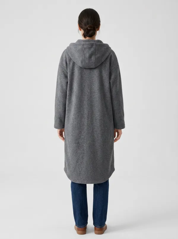 Clean-Profile Fleece Long Hooded Coat