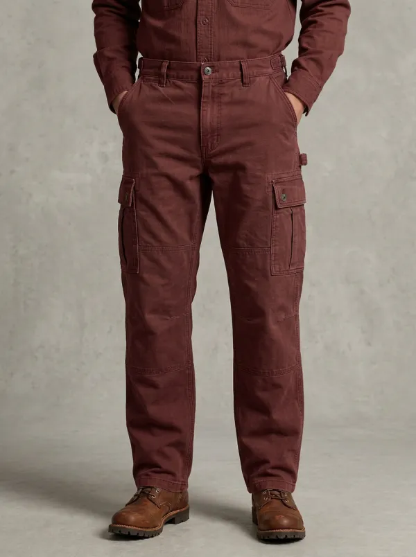 Men's Olive Green Utility Multi-Pocket Cargo Pants