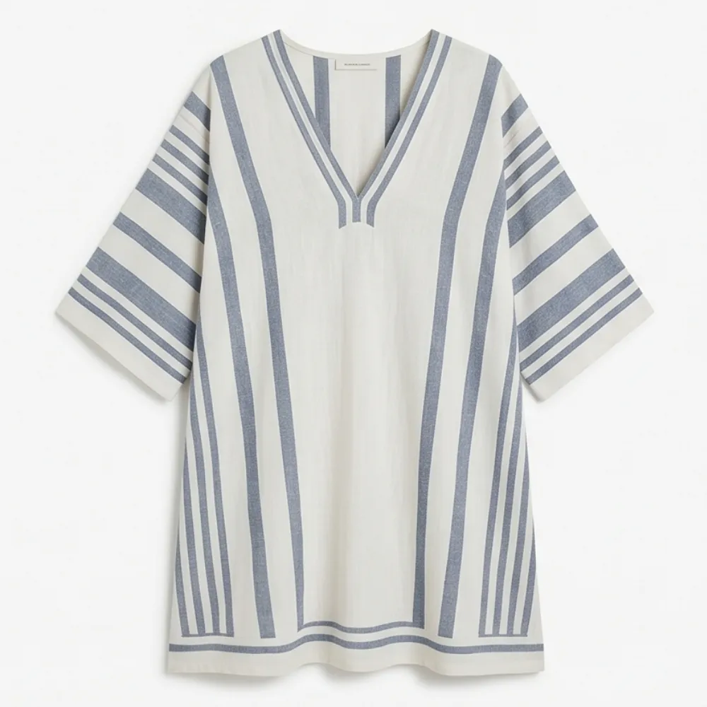 Linen Blend Sienna Embroidered Mini Dress
