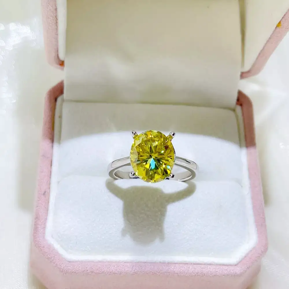 Tailored Sterling Silver Moissanite Ring