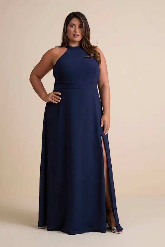 Confidently Charismatic Emerald Backless Halter Maxi Dress