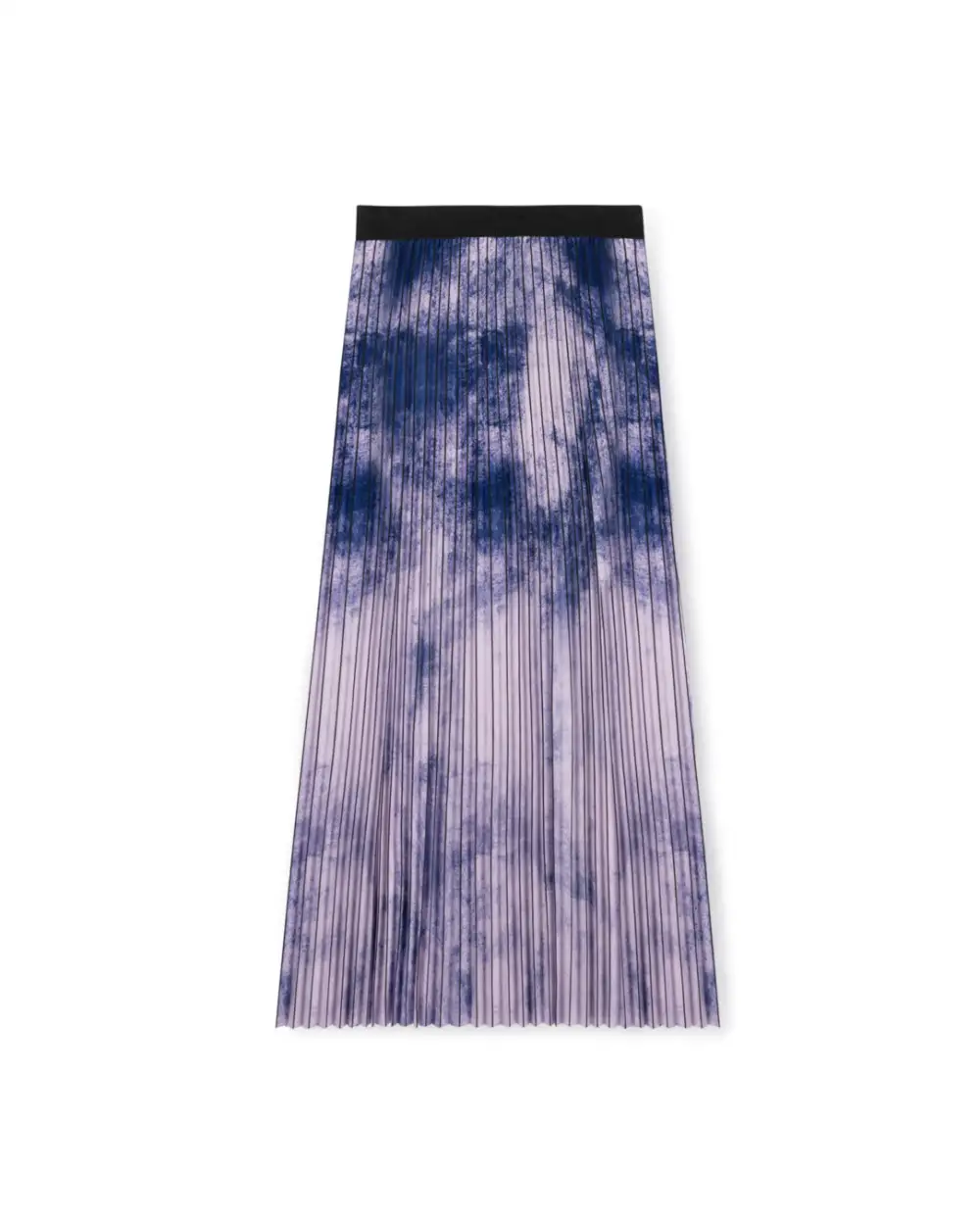 Abstract Print Pleated Skirt