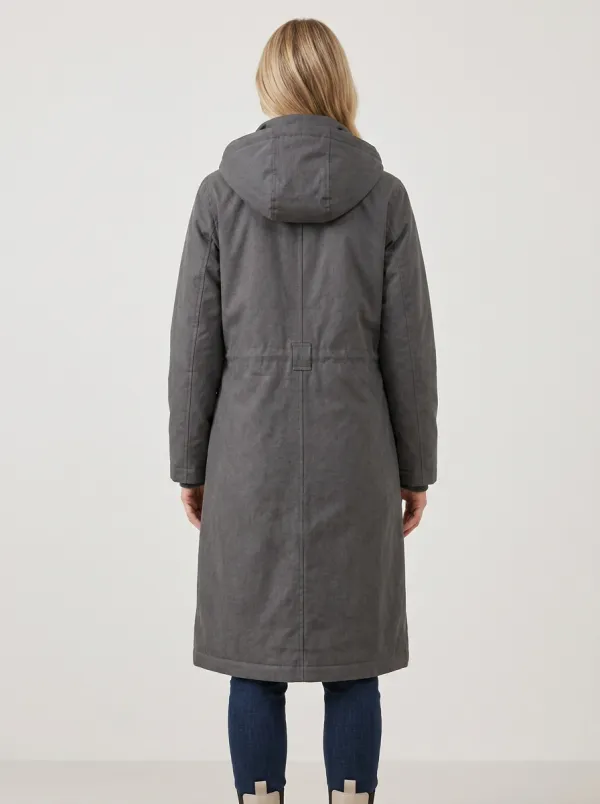 Cold-Weather Long Hooded Coat