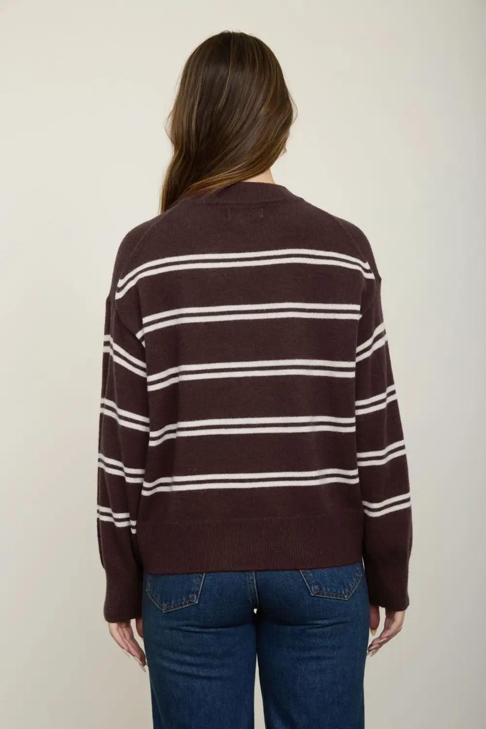 Stripe Drop Sleeve Pullover