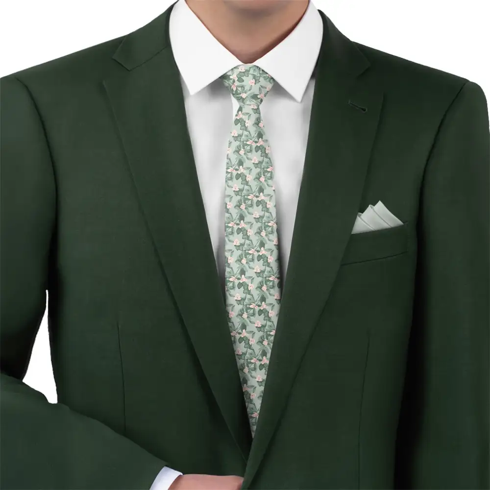 Distinctive Floral Motif Necktie