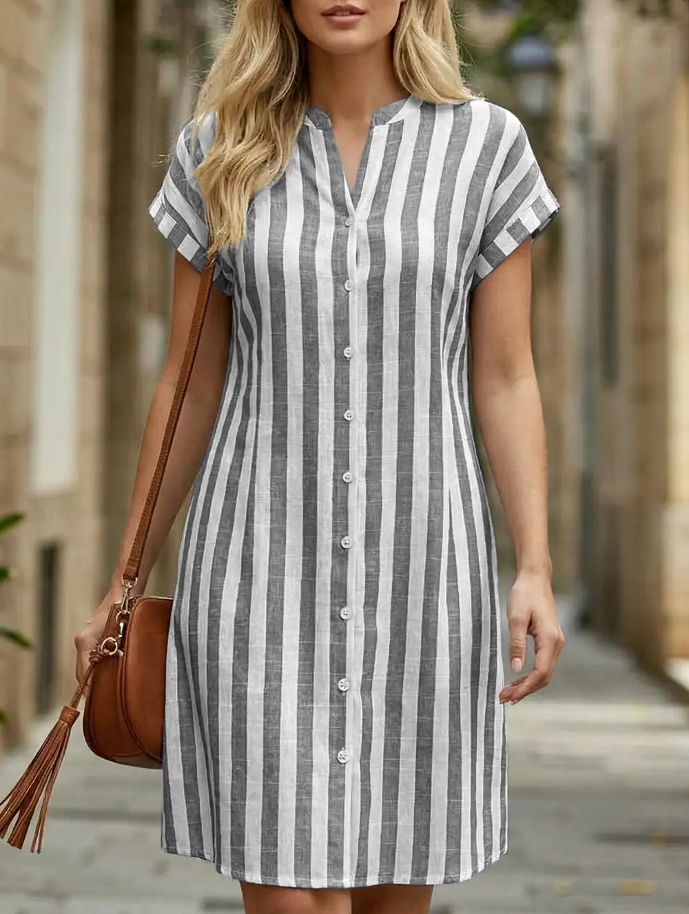 Striped Relaxed Button Shirt