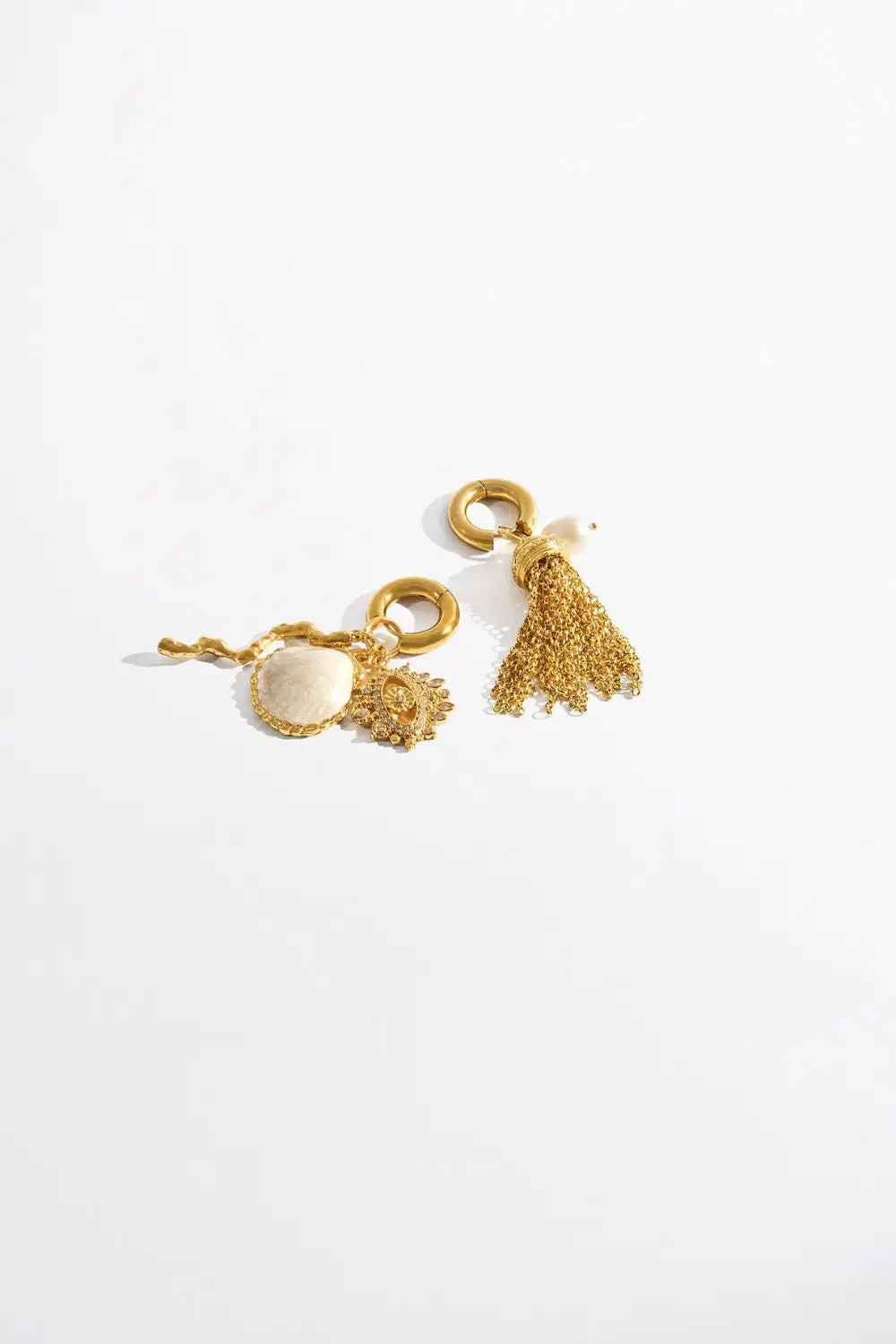 Fringed Asymmetrical Drop Earrings