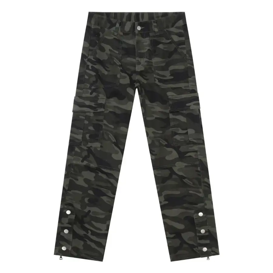 Men's Camouflage Jeans with Cargo Pockets