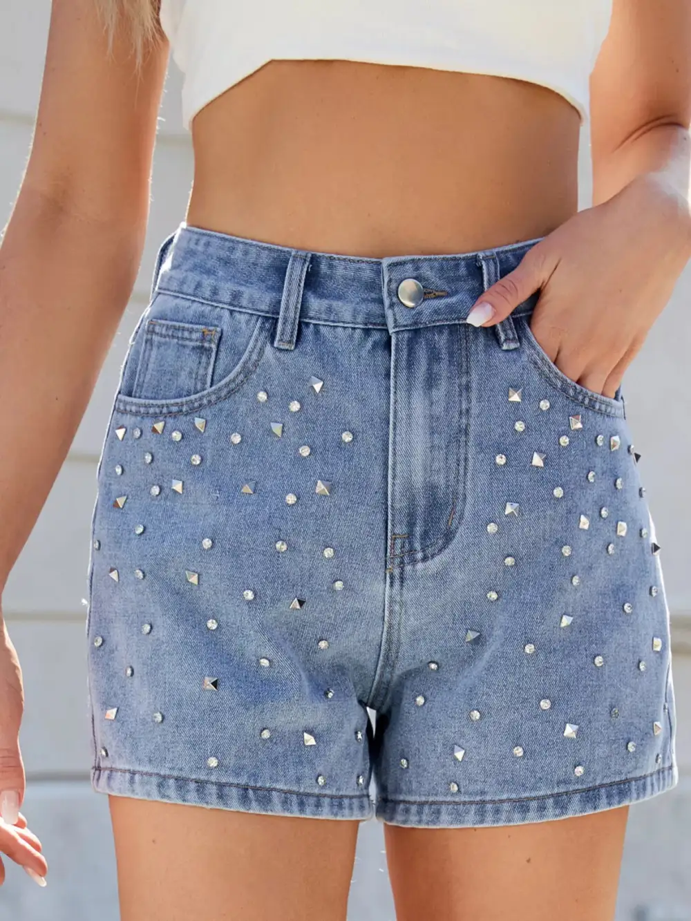 High Waist Denim Shorts
