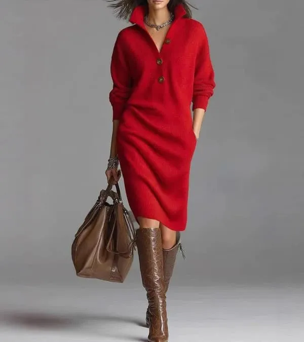 Refined Women's Knit Midi Dress