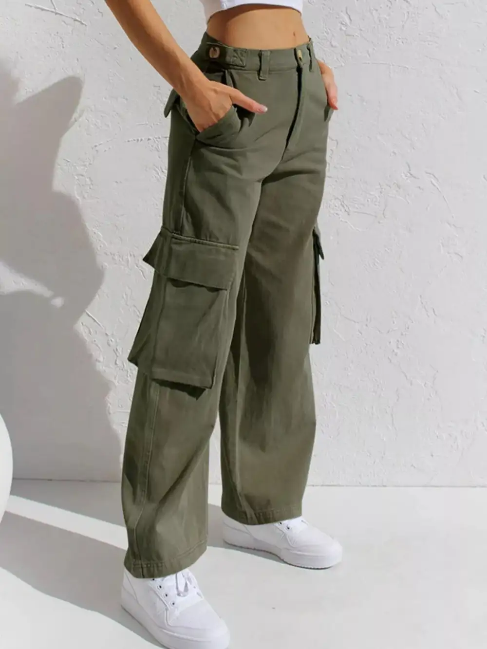 Polished High Waist Wide Leg Denim Jeans