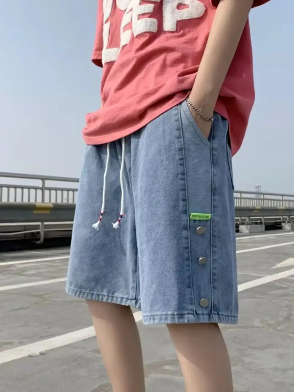 Refined Men's Plus Size Casual Loose Fit Denim Shorts
