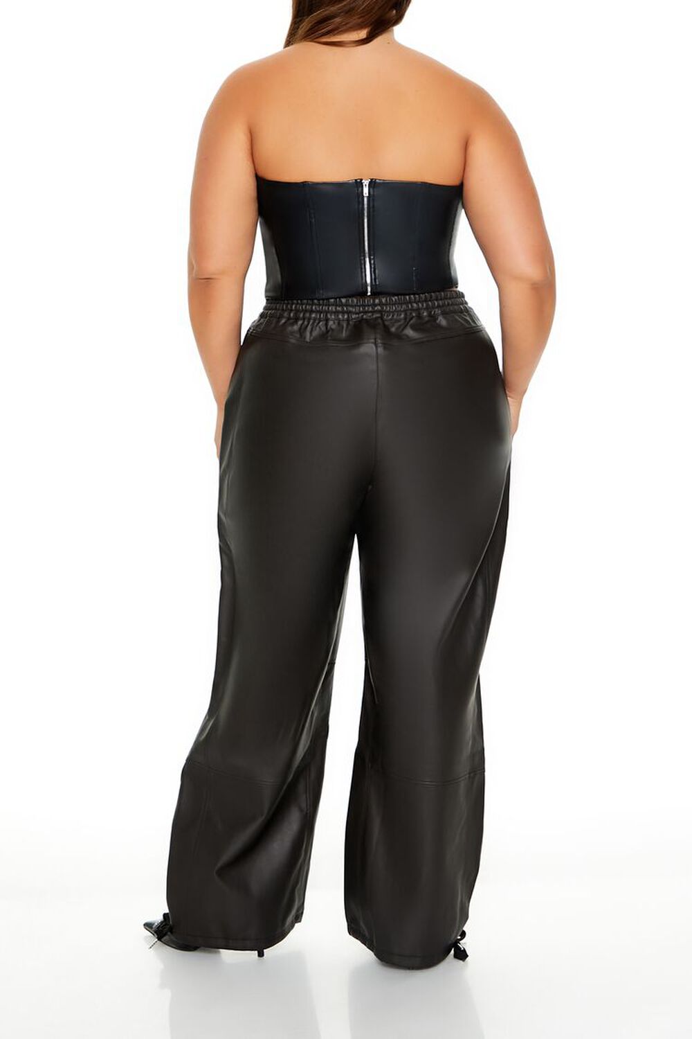 Plus Size Faux Leather Pants