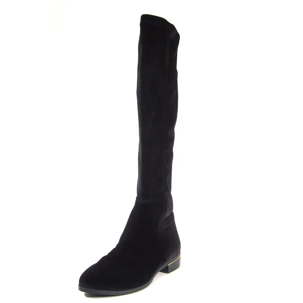 Velvet Knee High Boots