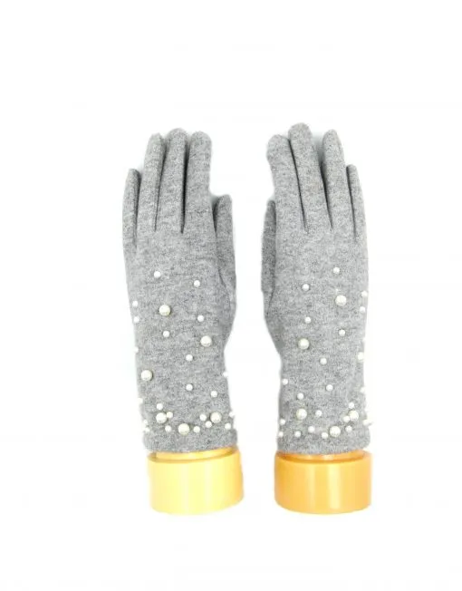Pearl Accent Cashmere Blend Gloves