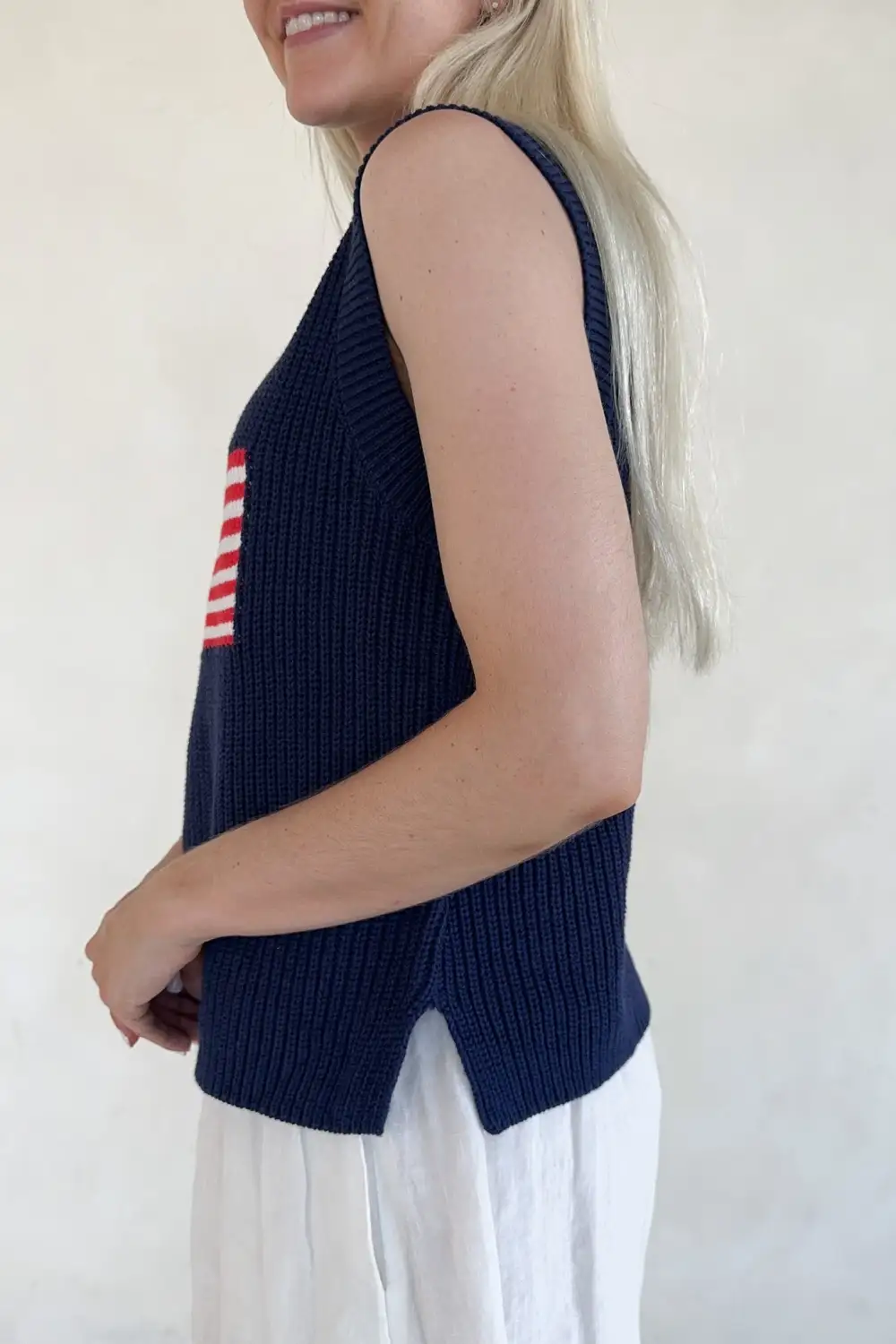Comfort Fit Knit Printed Sweater