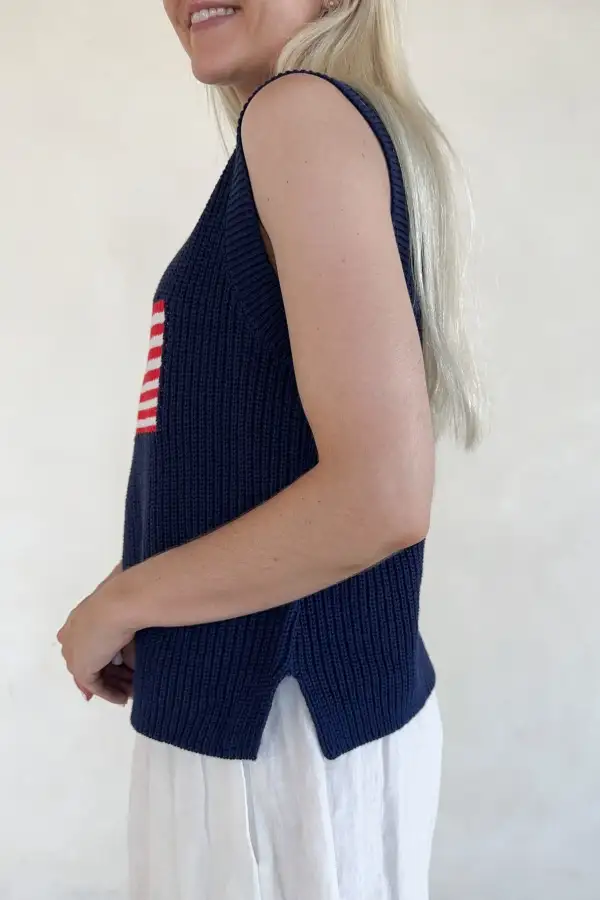 Comfort Fit Knit Printed Sweater