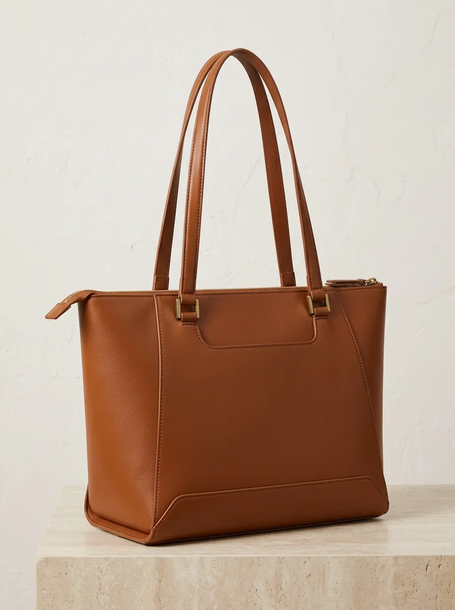 Women's Structured Shoulder-Strap Tote Bag