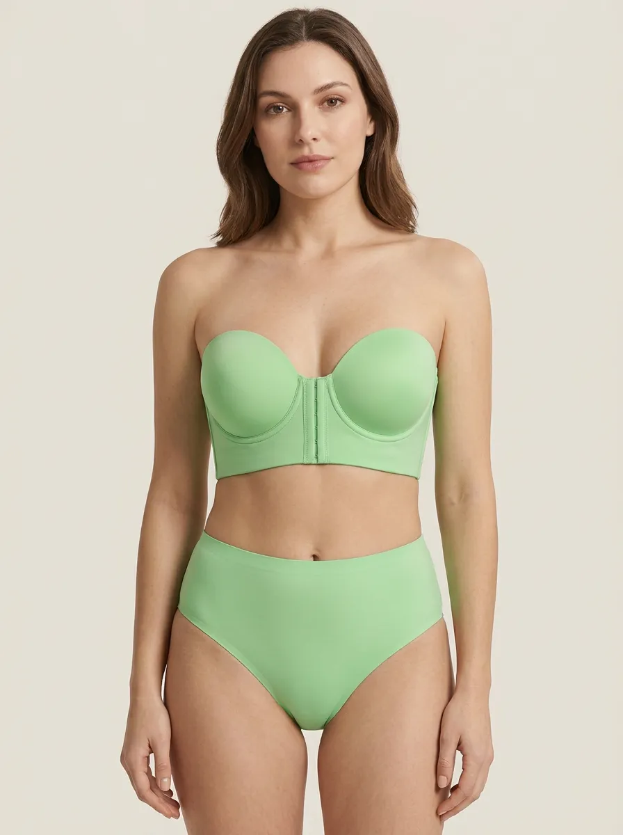 Women's Extended-Band Front-Closure Bustier Bra