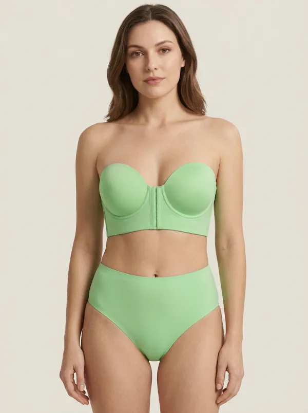 Women's Extended-Band Front-Closure Bustier Bra