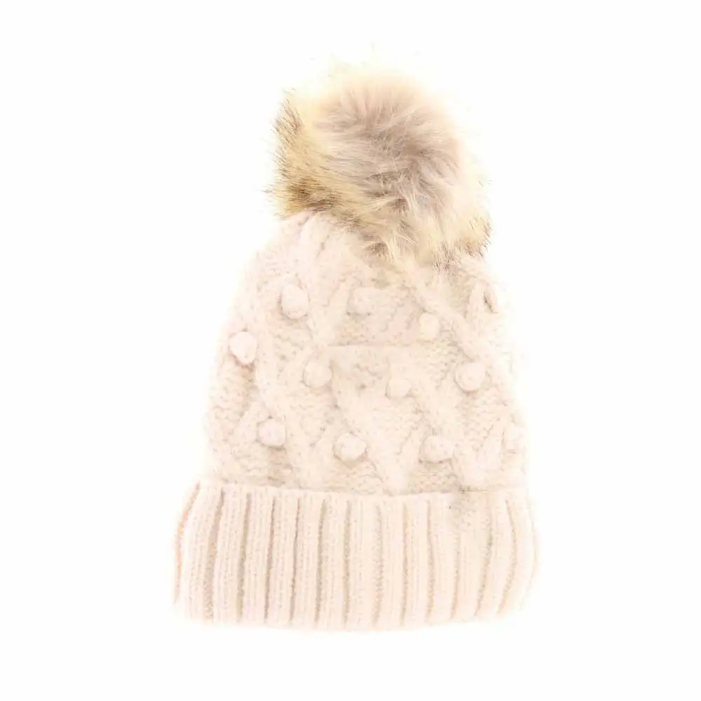 Polished Knit Pom Beanie