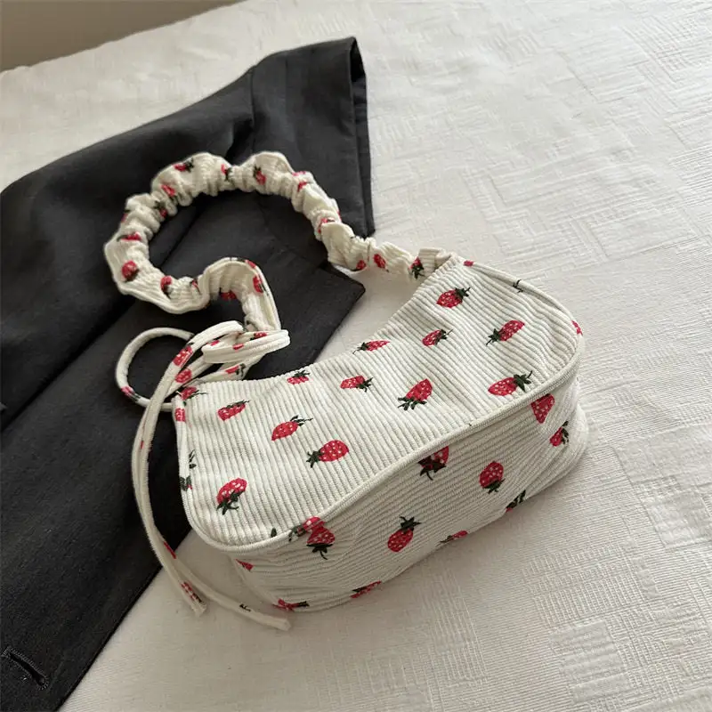 Strawberry Straw Casual Crossbody Bag