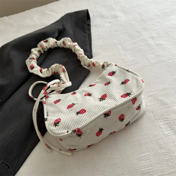 Strawberry Straw Casual Crossbody Bag
