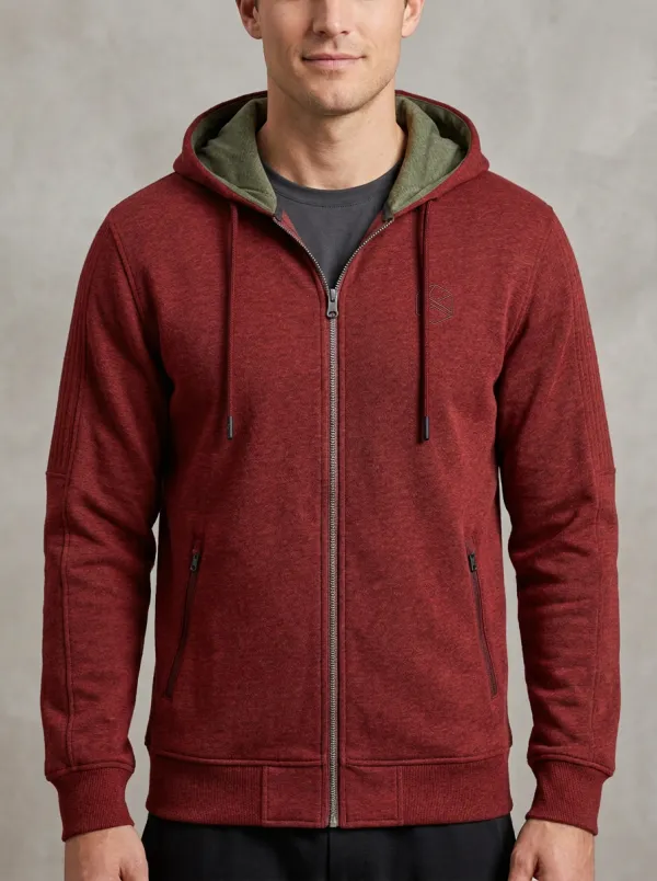 Men's Active Hooded Zip-Up Sports Jacket