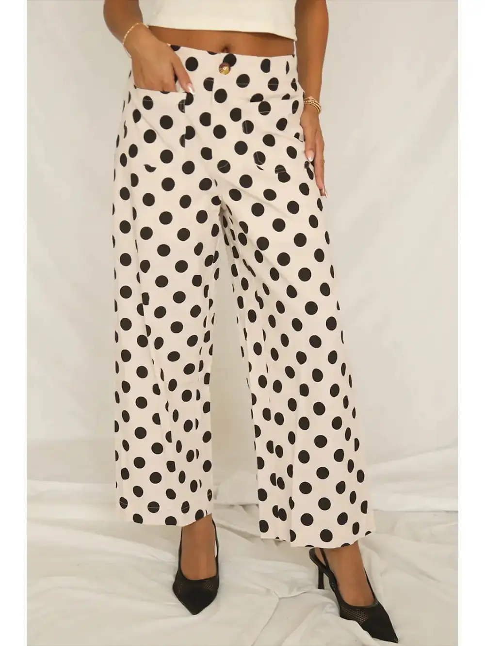 Roomy Zip Flowy Casual Pants