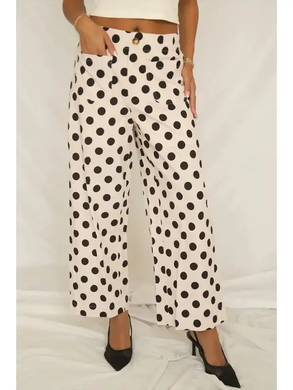 Roomy Zip Flowy Casual Pants