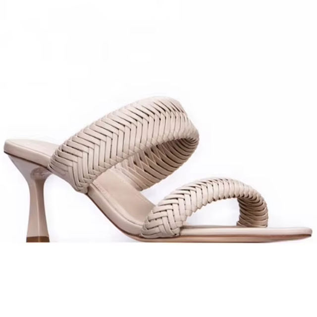 Elviera Pointed Toe Kitten Heel Sandals