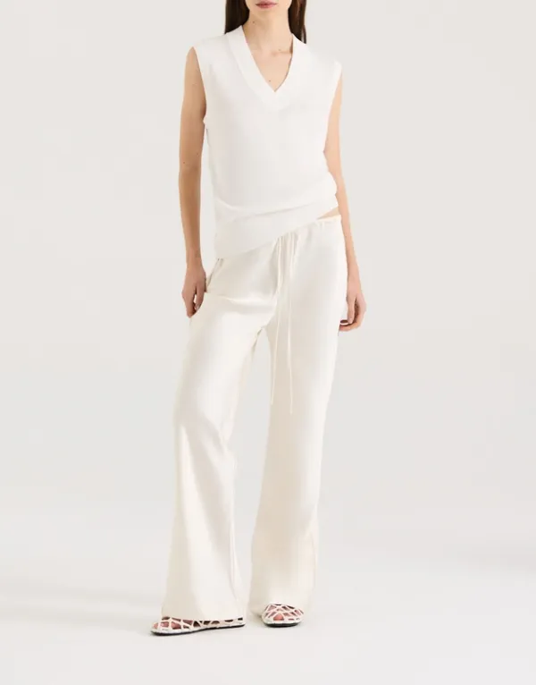 Porcelain Semi-Sheer Knit Vest